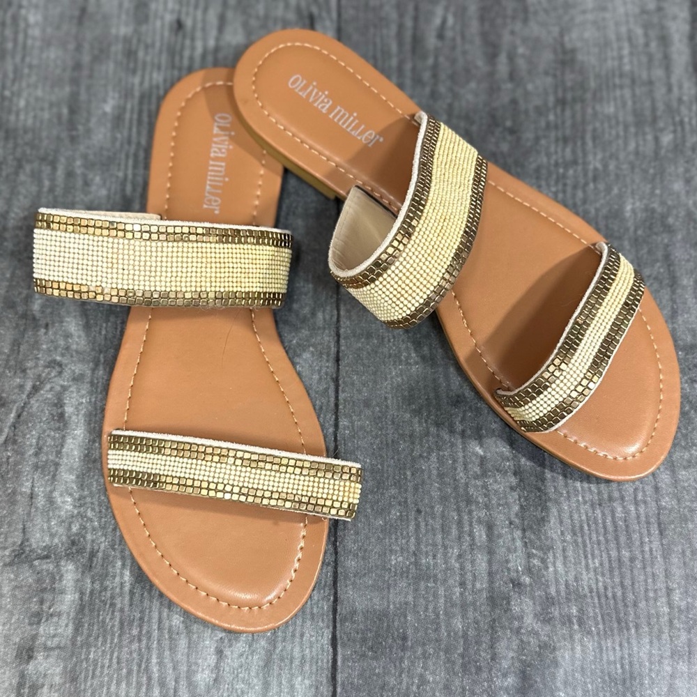 Olivia Miller Beaded Sandals